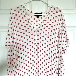 Lane Bryant Polka Dot Blouse